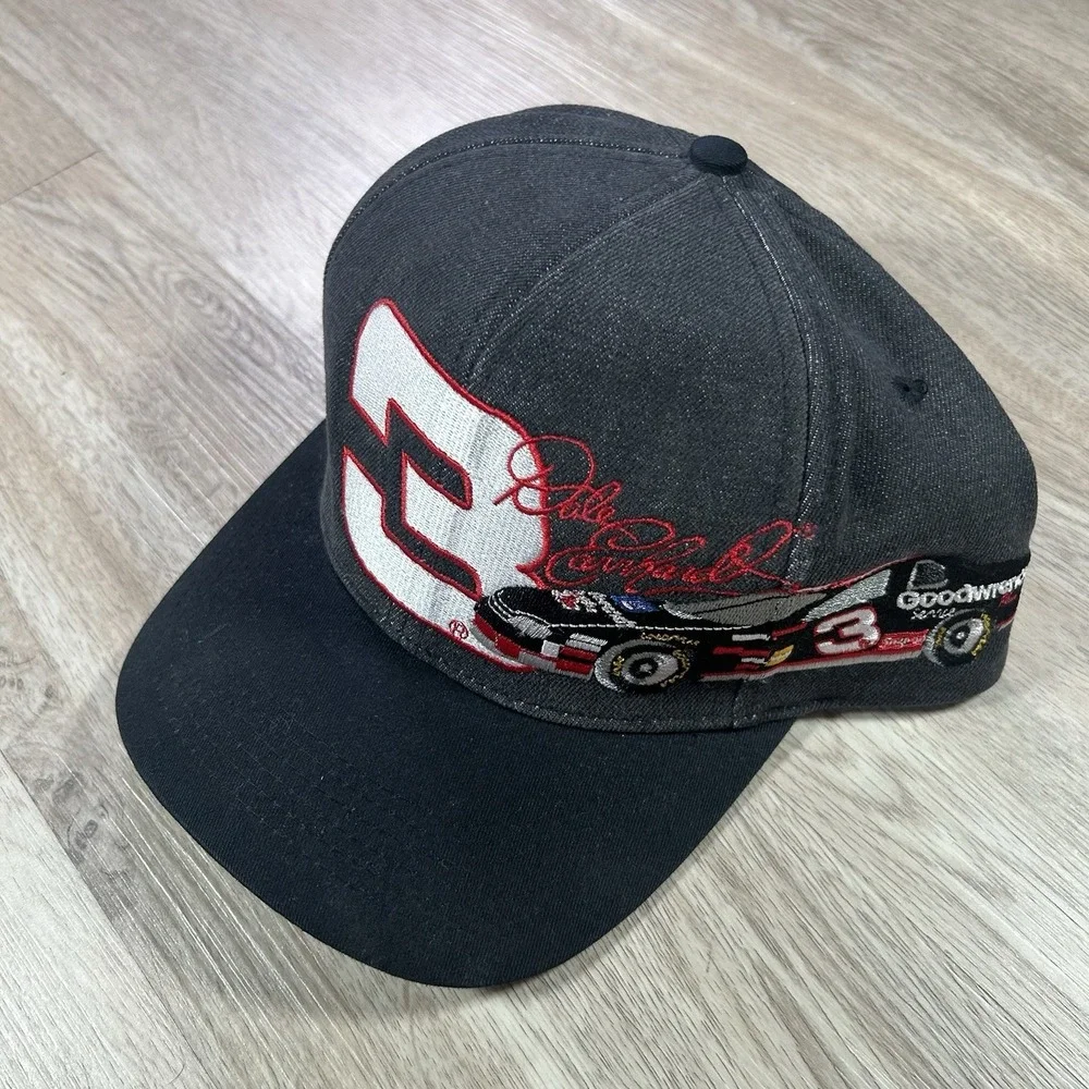 VTG Dale Earnhardt Snapback Hat NASCAR Competitors View Gray Black Cap
